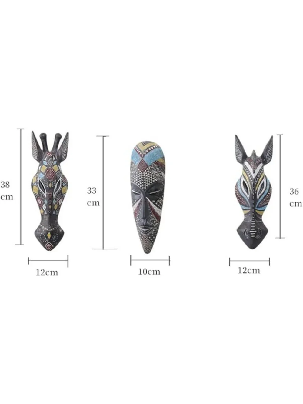 Hand-Carved African Tribal Wall Mask Sculpture | Unique Home Decor Art Piece